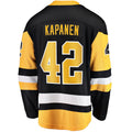 P.Penguins #42 Kasperi Kapanen Supporters Branded Home Breakaway Jersey Black Stitched American Hockey Jerseys