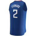LA.Clippers #2 Kawhi Leonard Supporters Branded 2019-20 Fast Break Replica Jersey Icon Edition Royal Stitched American Basketball Jersey