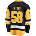 P.Penguins #58 Kris Letang Supporters Branded Breakaway Player Jersey Black Stitched American Hockey Jerseys