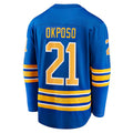 B.Sabres #21 Kyle Okposo Supporters Branded Home Breakaway Jersey Royal Stitched American Hockey Jerseys