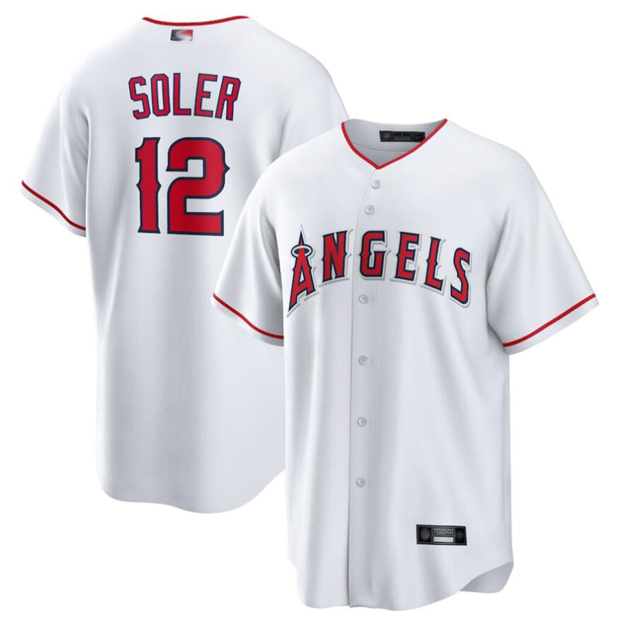 Custom #12 White LAA Baseball Shirt Top