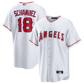 Custom #18 White LAA Baseball Shirt Top