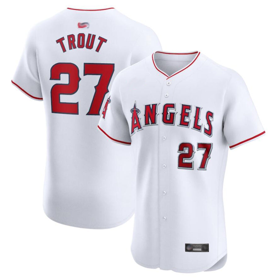 Custom #27 White LAA Baseball Shirt Top