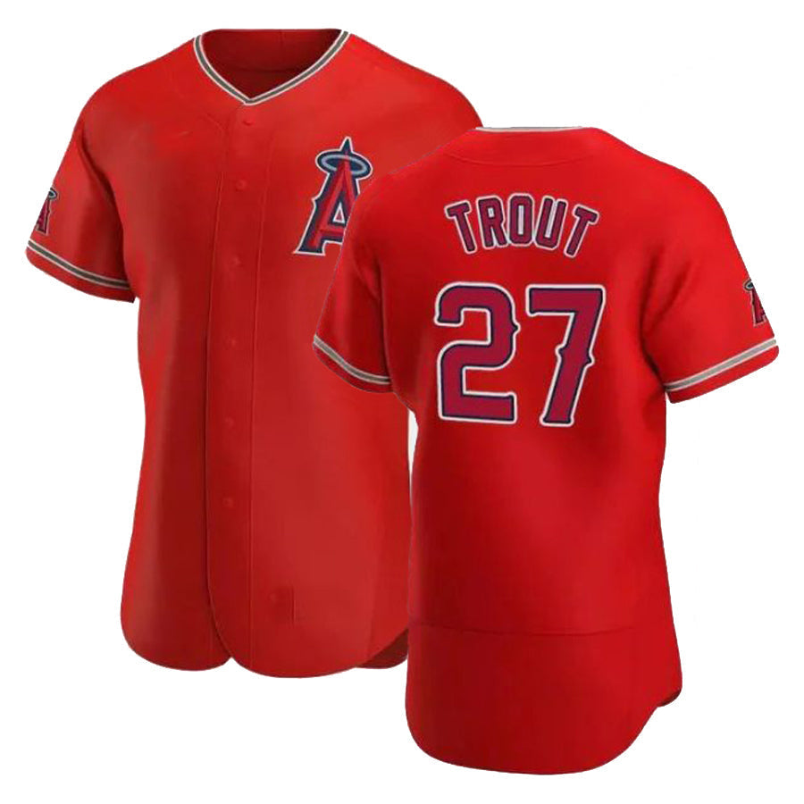 Custom #27 Red LAA Baseball Shirt Top