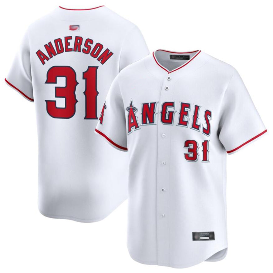 Custom #31 White LAA Baseball Shirt Top