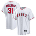 Custom #31 White LAA Baseball Shirt Top