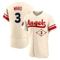 Custom #3 Cream LAA Baseball Shirt Top