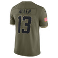 Custom #13 Olive LAC Football Shirt Top