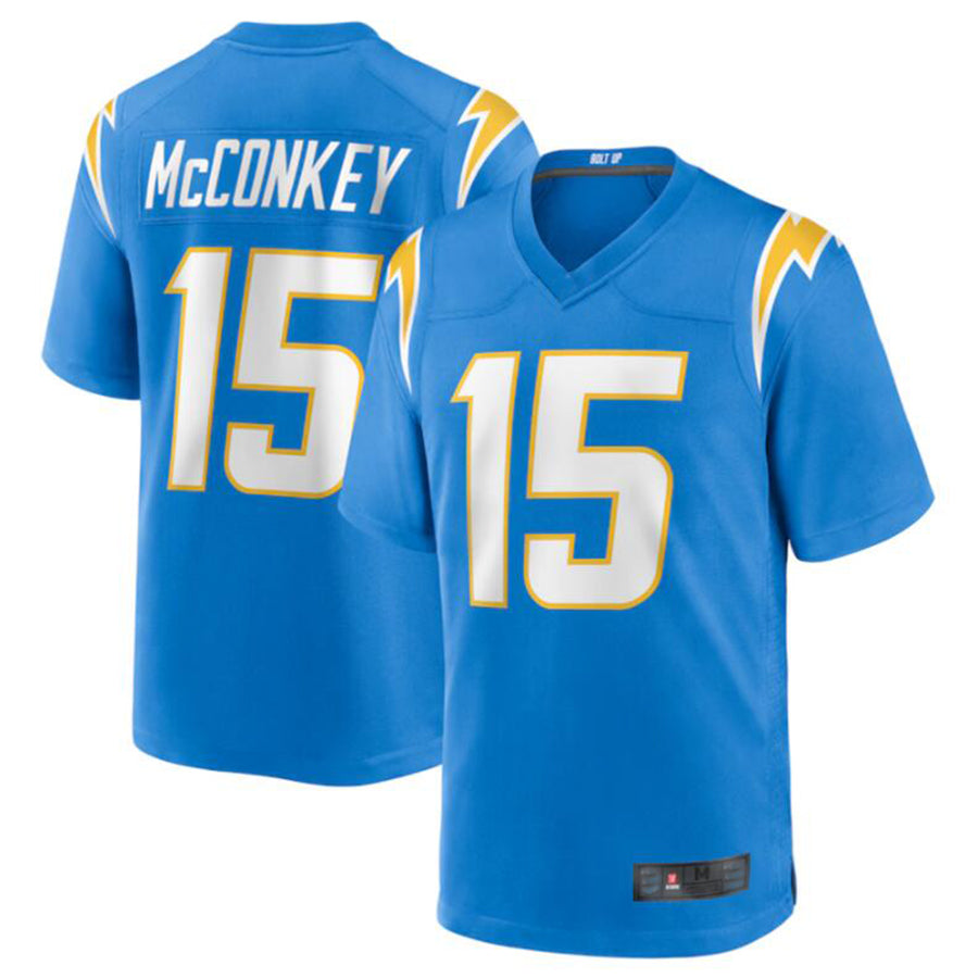 Custom #15 Powder Blue LAC Football Shirt Top