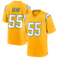 Custom #55 Gold LAC Football Shirt Top