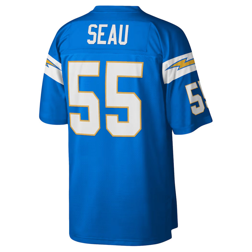 Custom #55 Powder Blue LAC Football Shirt Top