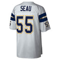 Custom #55 White LAC Football Shirt Top