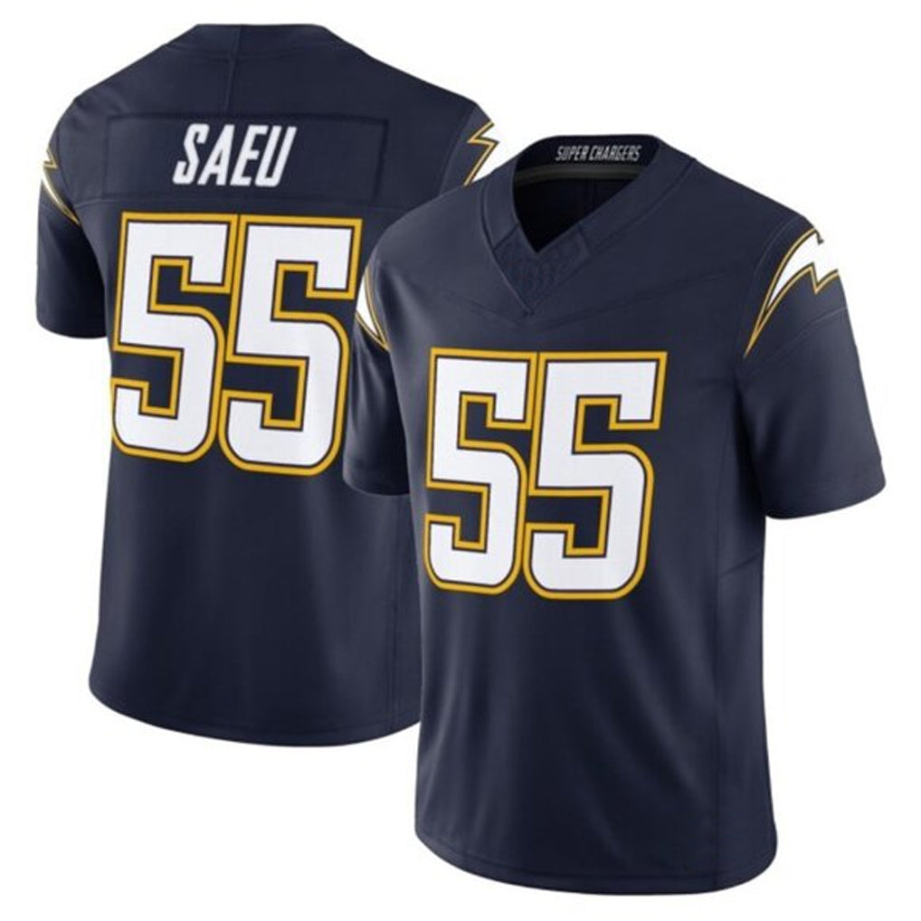 Custom #55 Navy LAC Football Shirt Top