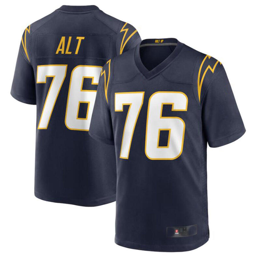 Custom #76 Navy LAC Football Shirt Top