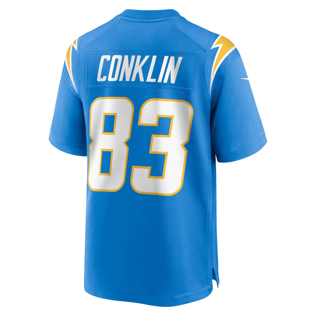 Custom #83 Powder Blue LAC Football Shirt Top