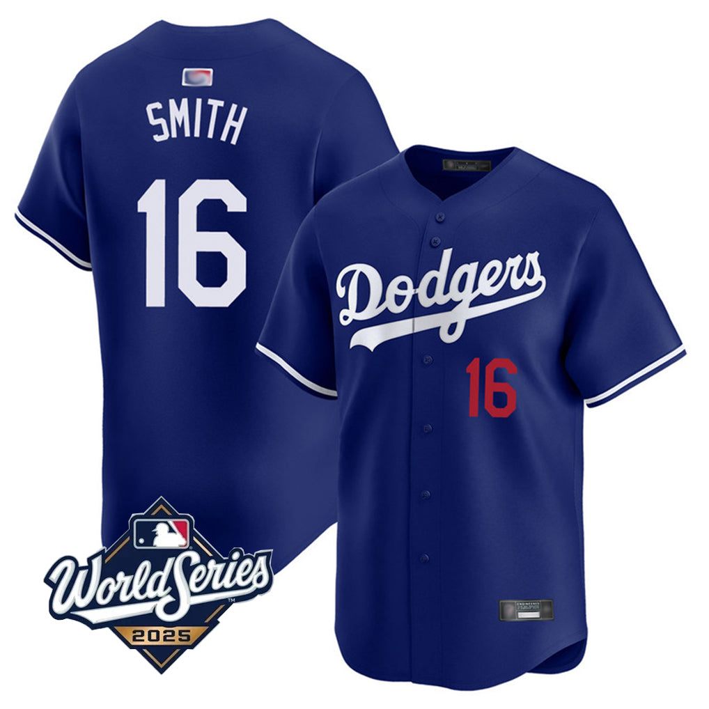 Custom #16 Royal 2025 LAD Baseball Shirt Top