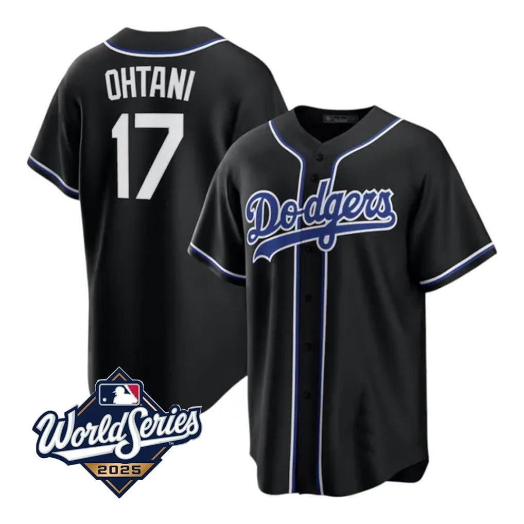 Custom #17 Black 2025 LAD Baseball Shirt Top