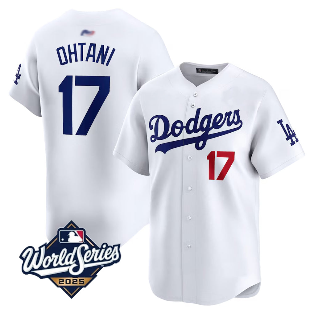 Custom #17 White 2025 LAD Baseball Shirt Top