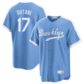 Custom #17 Light Blue LAD Baseball Shirt Top