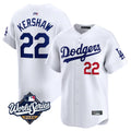 Custom #22 White 2025 LAD Baseball Shirt Top