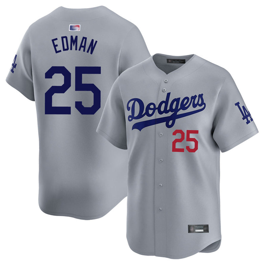 Custom #25 Gray LAD Baseball Shirt Top