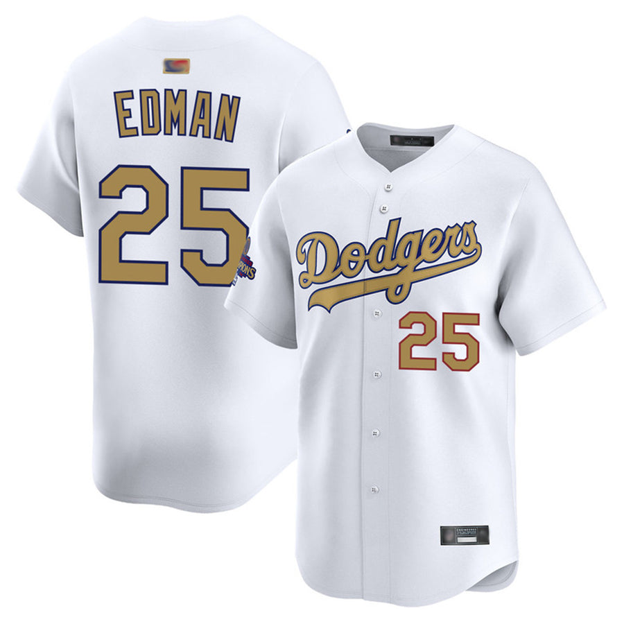 Custom #25 Gold LAD Baseball Shirt Top
