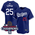 Custom #25 Royal World Series Champions LAD Baseball Shirt Top