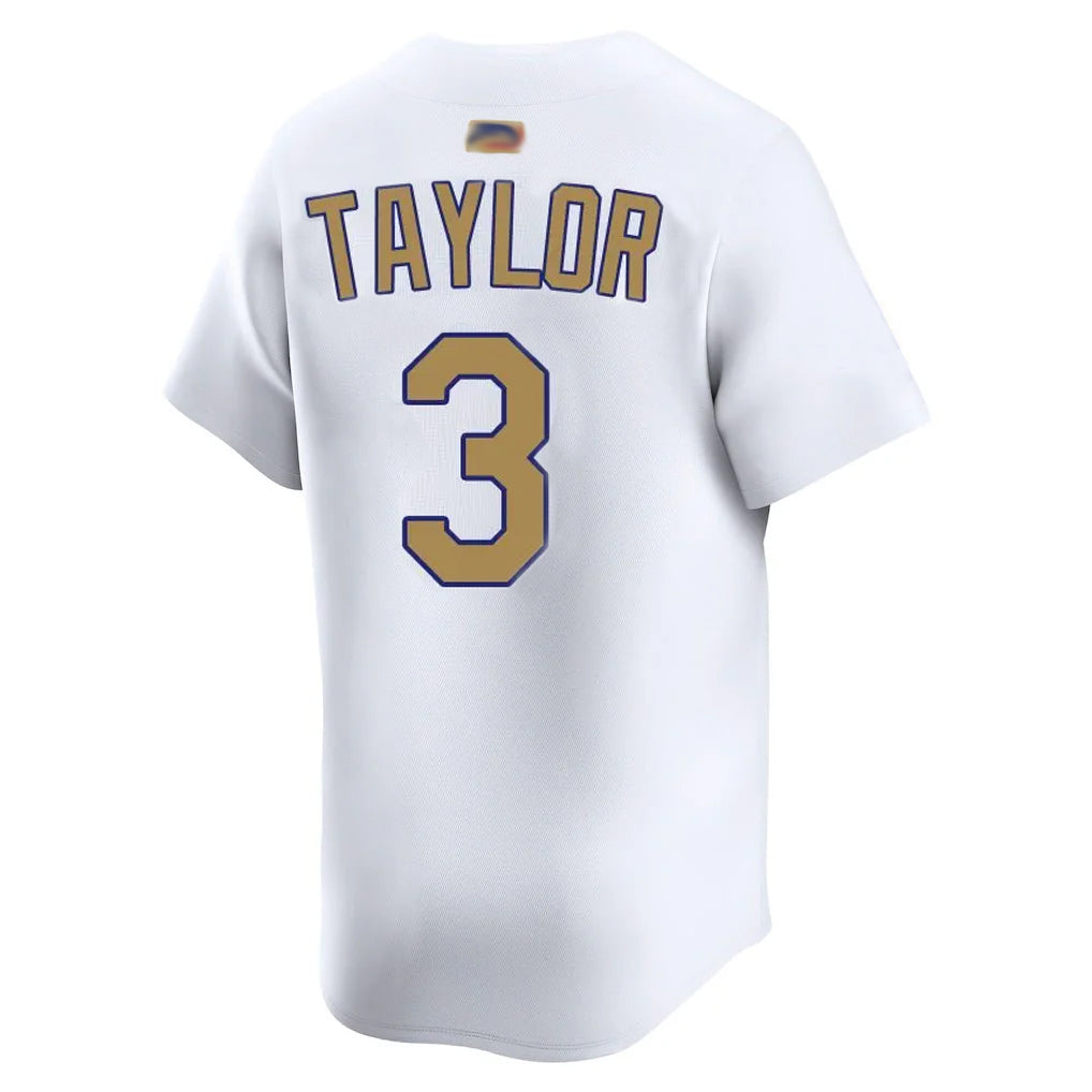 Custom #3 White LAD Baseball Shirt Top