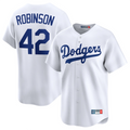 Custom #42 White Throwback LAD Baseball Shirt Top