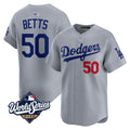 Custom #50 Gray 2025 LAD Baseball Shirt Top