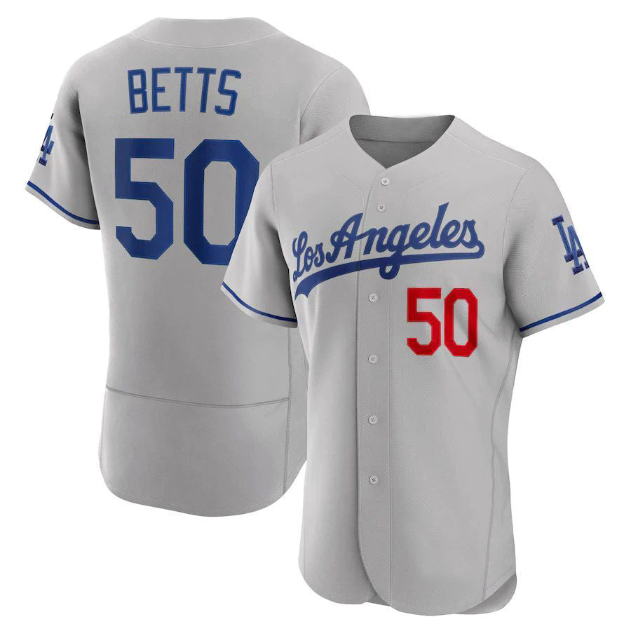 Custom #50 Gray LAD Baseball Shirt Top
