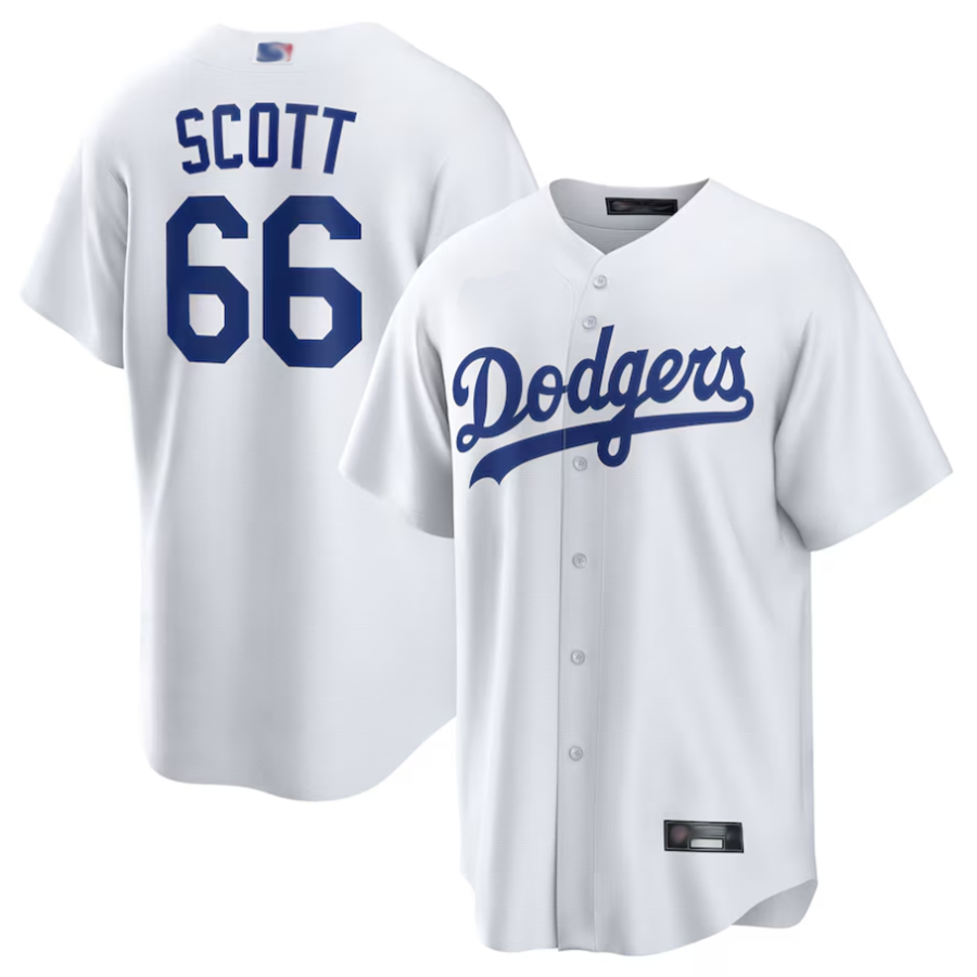 Custom #66 White LAD Baseball Shirt Top