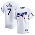 Custom #7 White LAD Baseball Shirt Top