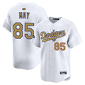 Custom #85 White LAD Baseball Shirt Top