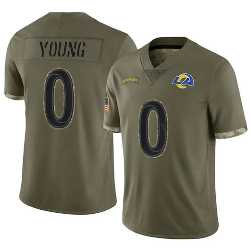Custom #0 Olive LAR Football Shirt Top