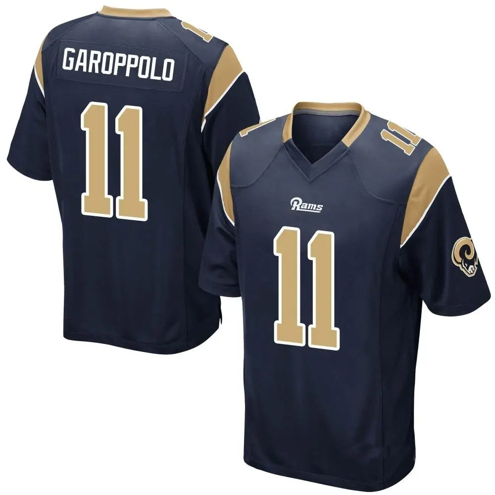 Custom #11 Navy LAR Football Shirt Top