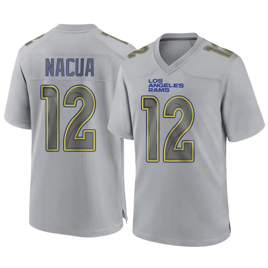 Custom #12 Gray LAR Football Shirt Top