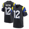 Custom #12 Blue LAR Football Shirt Top