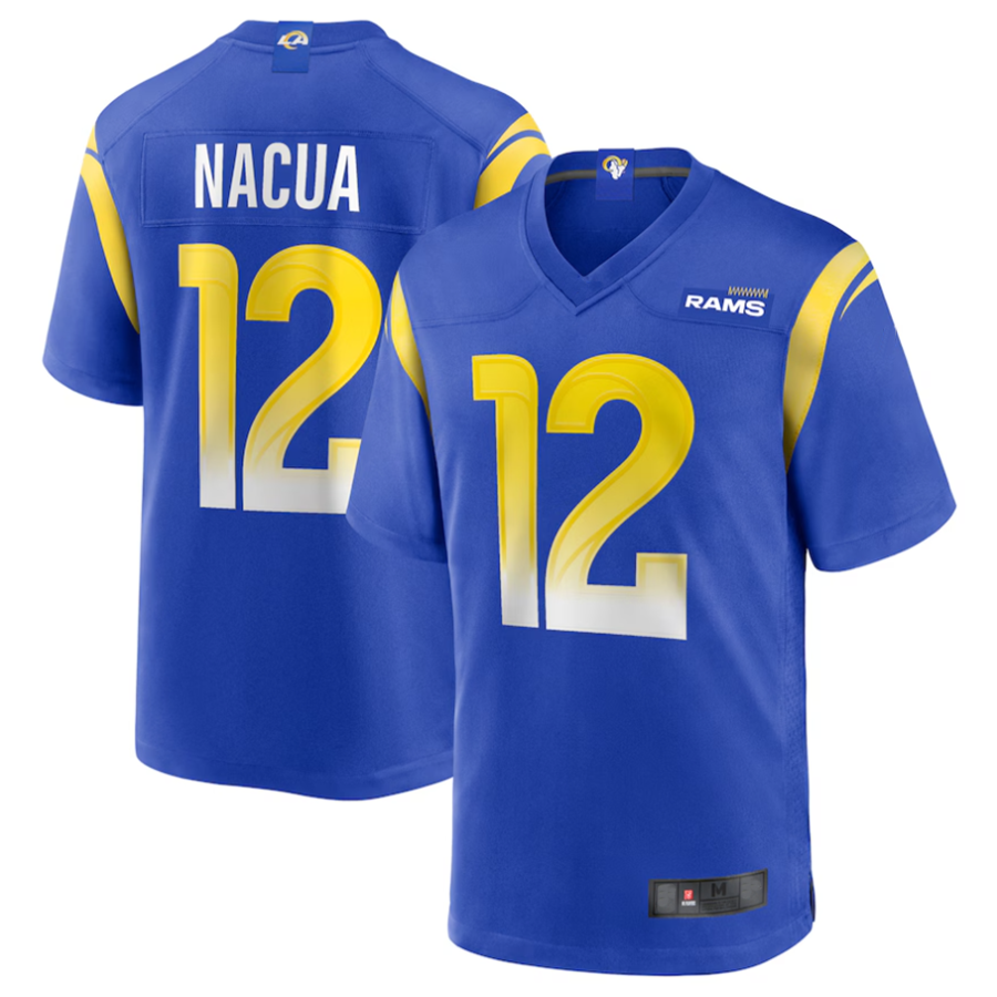 Custom #12 Royal LAR Football Shirt Top