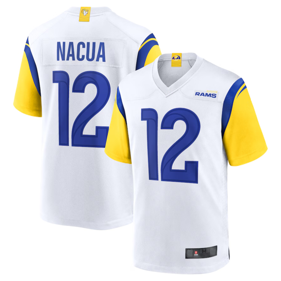 Custom #12 White LAR Football Shirt Top