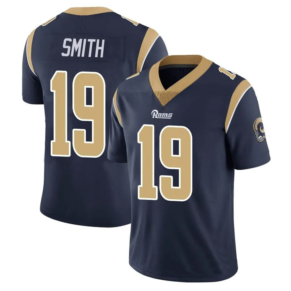 Custom #19 Navy LAR Football Shirt Top