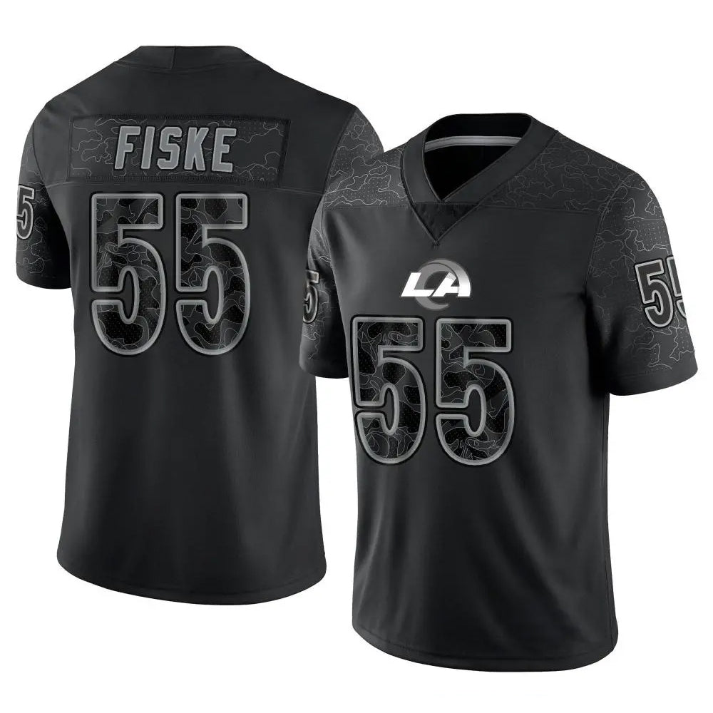 Custom #55 Black LAR Football Shirt Top