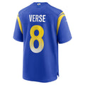 Custom #8 Royal LAR Football Shirt Top