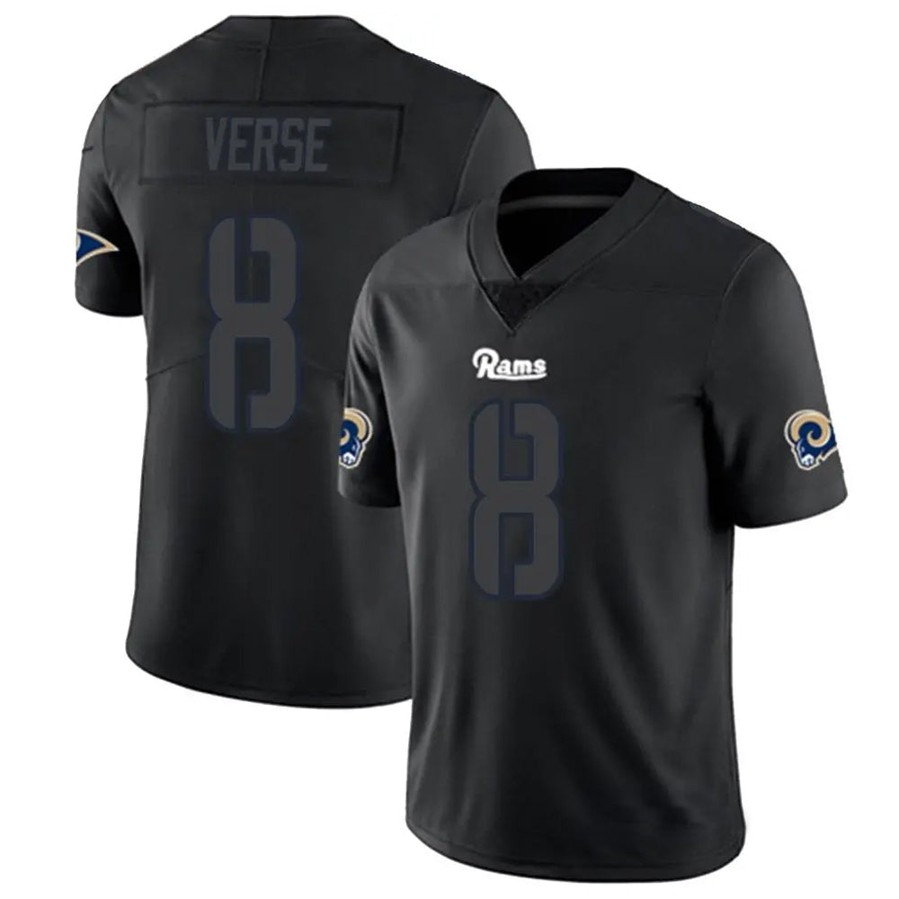 Custom #8 Black LAR Football Shirt Top