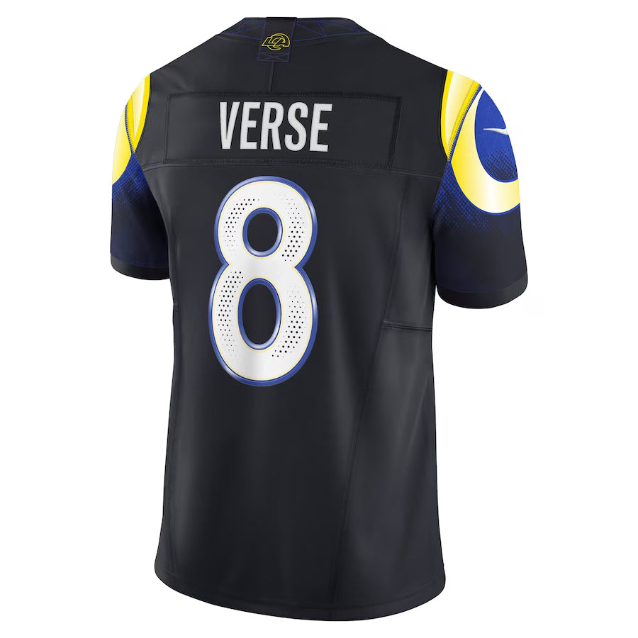 Custom #8 Blue LAR Football Shirt Top