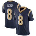 Custom #8 Navy LAR Football Shirt Top