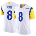 Custom #8 White LAR Football Shirt Top