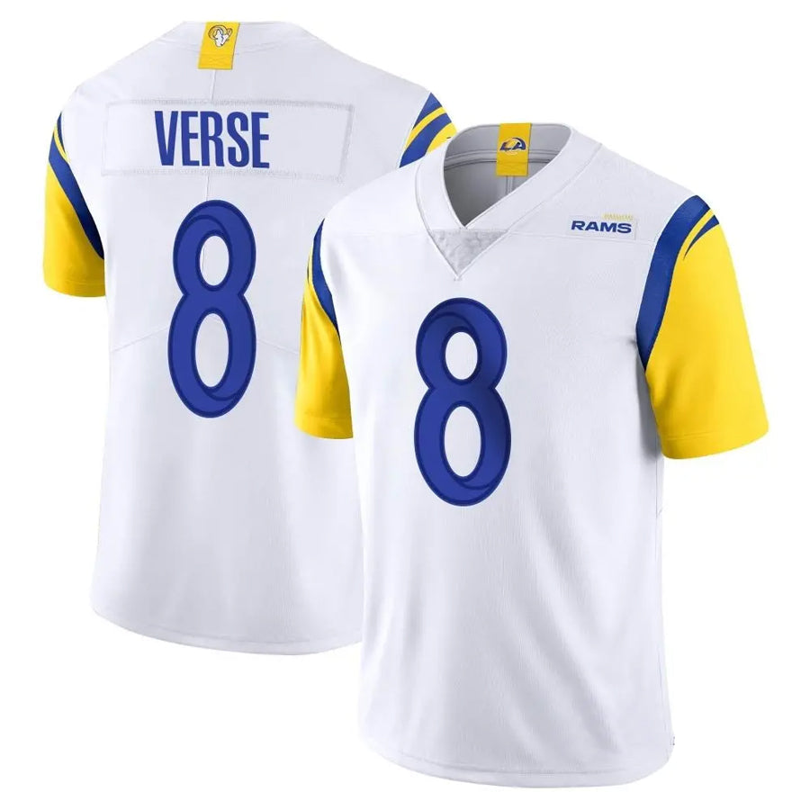 Custom #8 White LAR Football Shirt Top