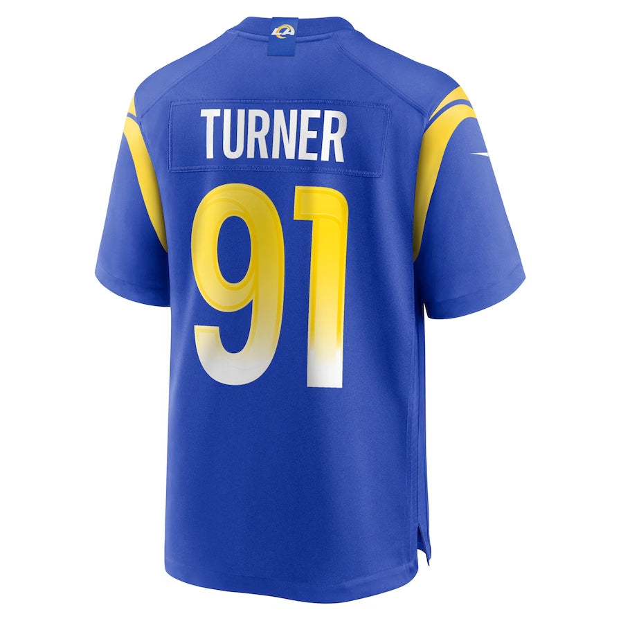 Custom #91 Royal LAR Football Shirt Top
