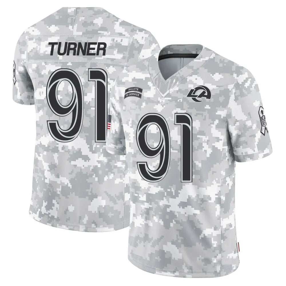 Custom #91 LAR Football Shirt Top